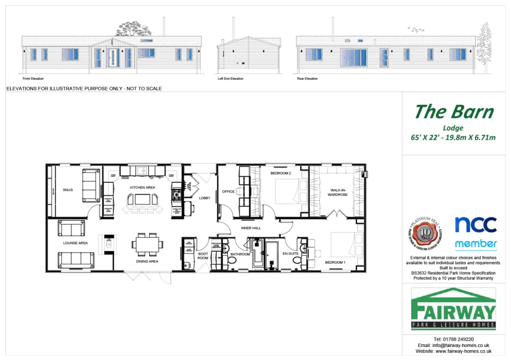 Holiday Lodges The Barn 65 X 22